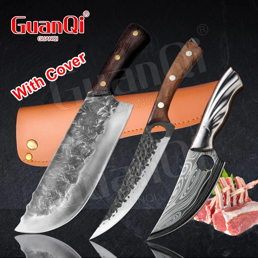 

Professional Chef Knife Forged Boning Knife Meat Cleaver Fish Filleting Knife Serbian Chef Butcher Knife Vegetable Slicing Knife