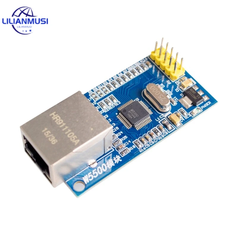 Сетевой модуль W5500, полная аппаратура, TCP/IP-протокол, стек Ethernet 51/STM32, микроконтроллер