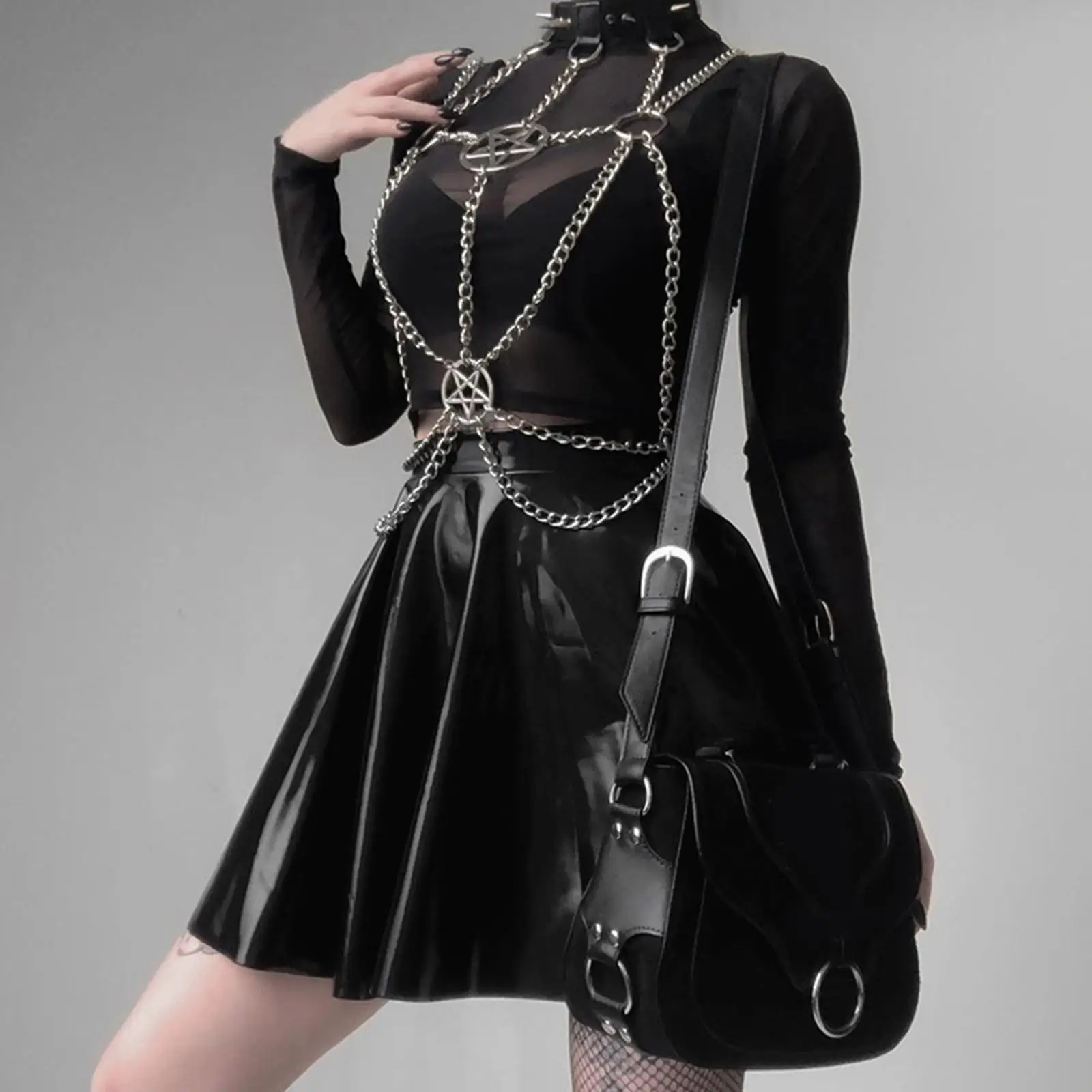 

Choker Collar Chain Gothic Spike Rivet Necklace Spike for Women Daughter
