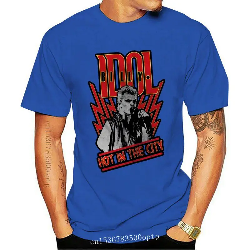 

Camiseta divertida para hombre, camiseta blanca, camiseta negra, camiseta negra de BILLY IDOL, camiseta negra con gráfico de Hum