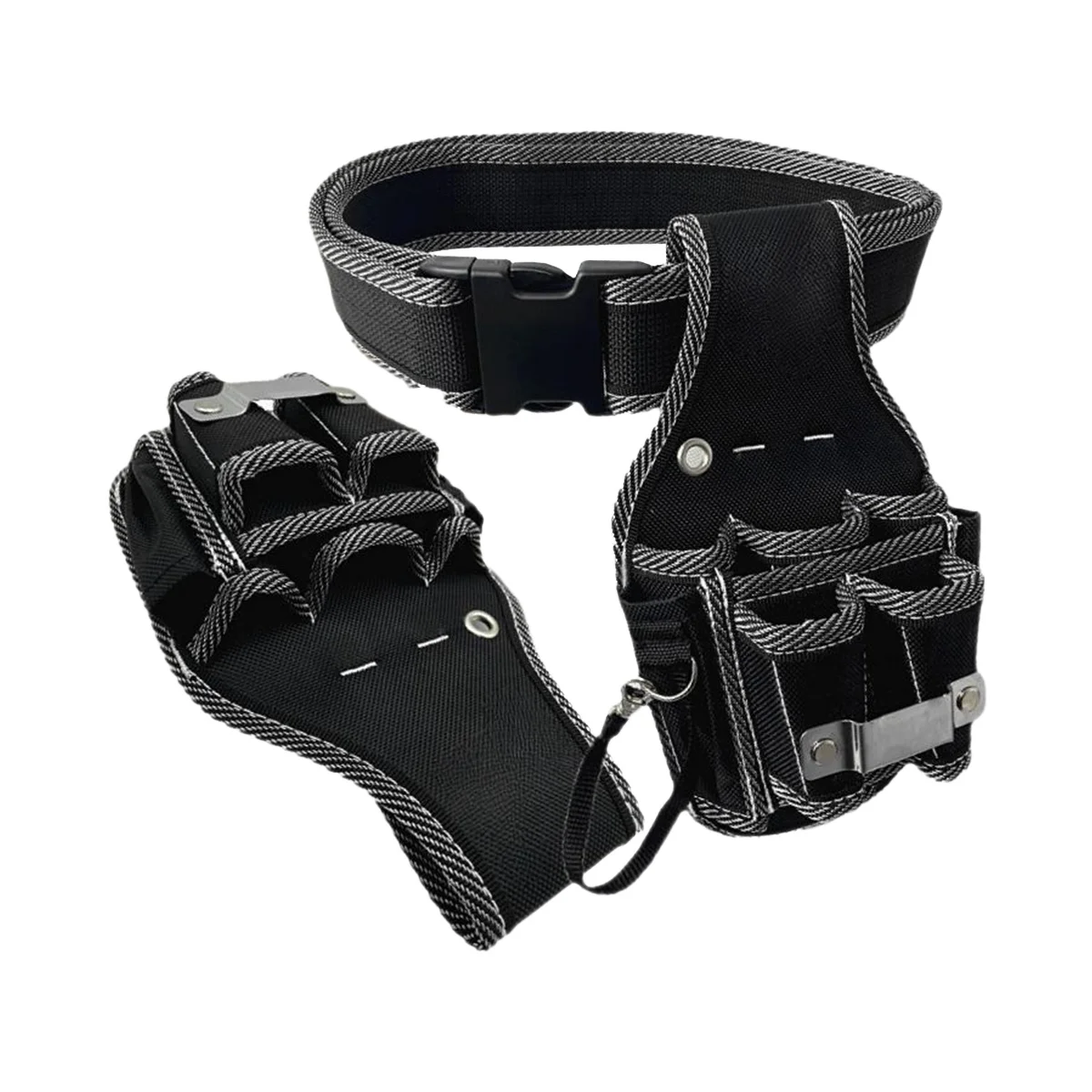 Холщовая Сумка для инструментов плотницкая поясная сумка маленькая черная из