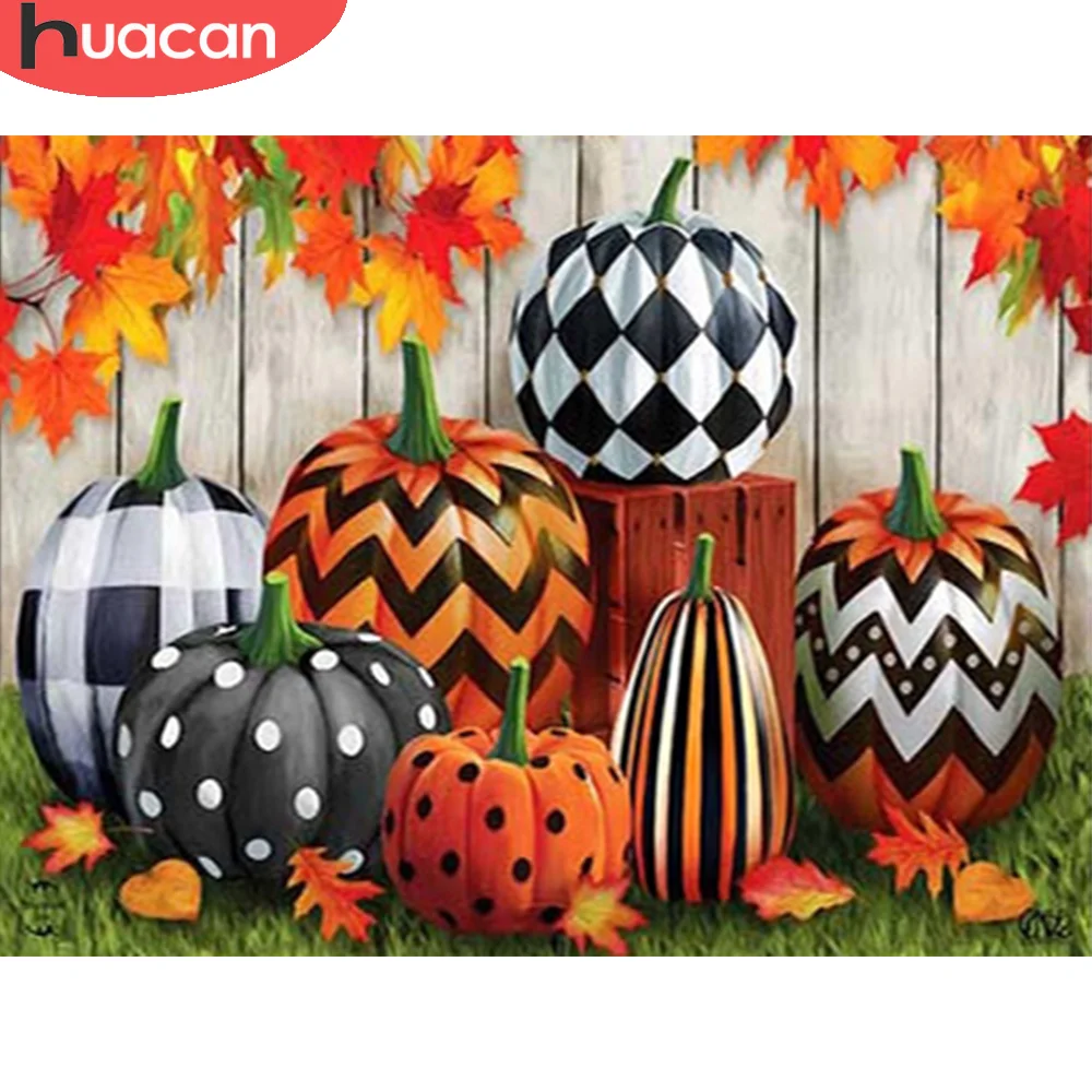 

HUACAN 5D DIY Алмазная вышивка картина с изображением тыквы хэллоуин полный квадратный круглый дрель мозаика рукоделие Декор для дома