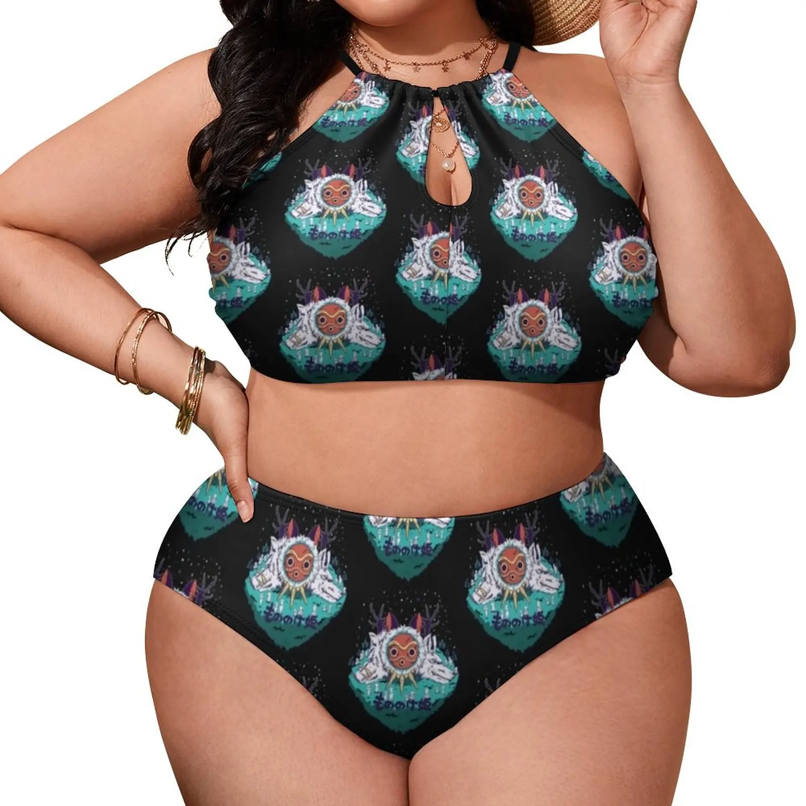 

Spirited Away Print Bikini Swimsuit Japanese Anime Bikinis Set Cute Swimwear Female Surfing Bathing Suit Biquinis Gift