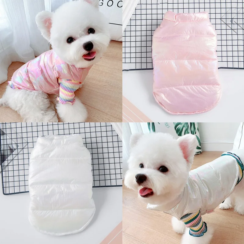 

Multi-Size Warm Fall/Winter Dog Jacket Solid Color Waterproof Reflective Puppy Coat Thickened Pet Clothes Outdoor Chihuahua Vest