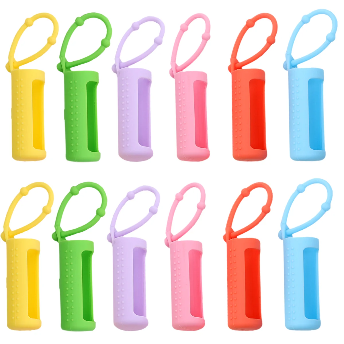 12 Pcs Roller Bottles Oils Glass Carafes Bottle Cover Essential Oil Holder Silicone Roller Holder Perfume Roller