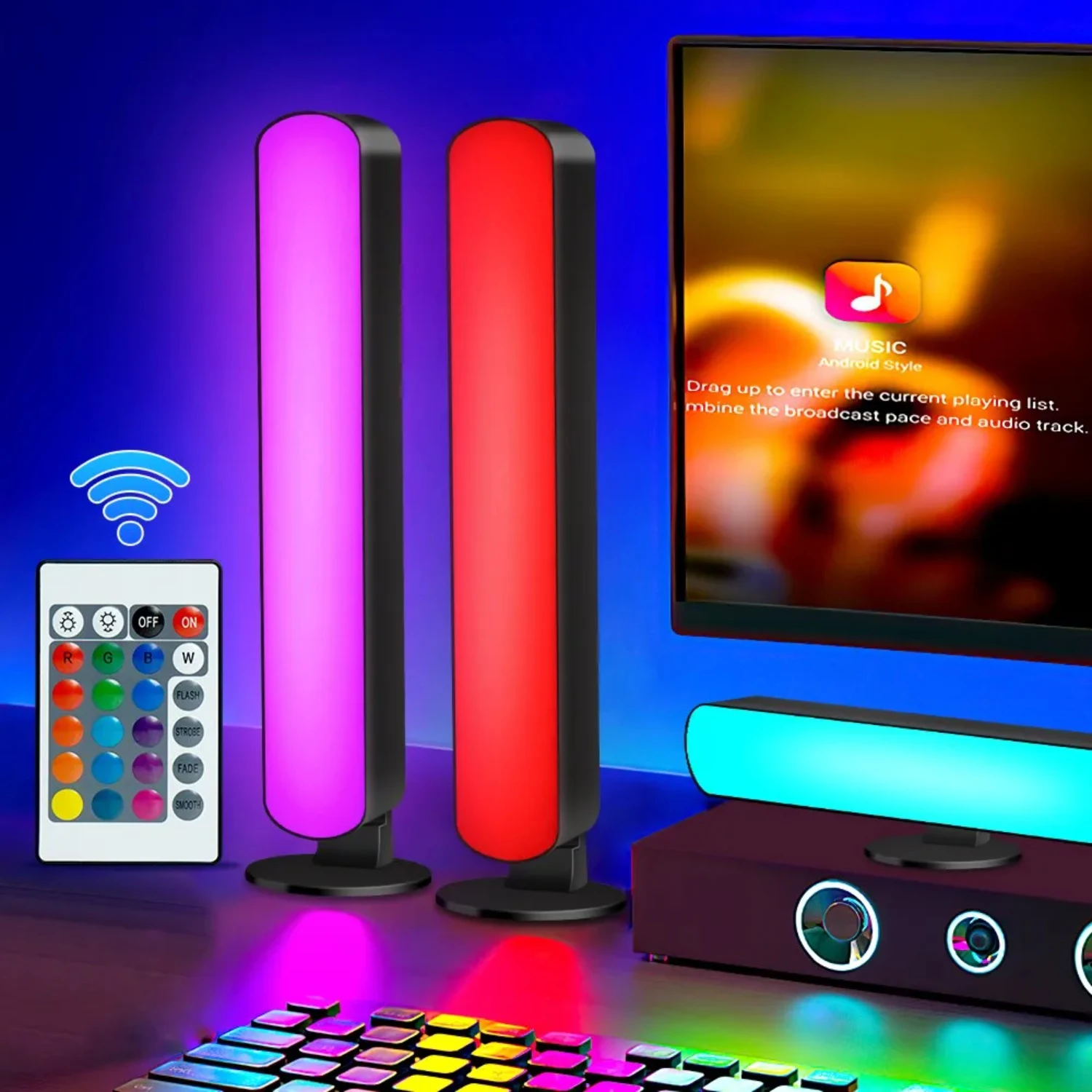 Синхронизация музыки светодиодный ночник RGB атмосферная лампа с управлением