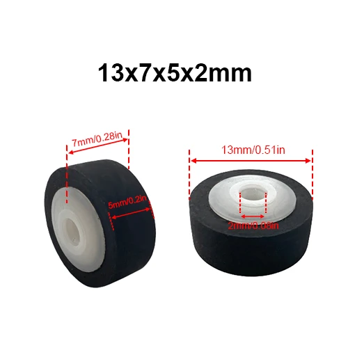 

1Pcs 13x7x5x2mm Rubber Pinch Roller For Audio Movement Tape Recorder Cassette Deck Repeater Walkman Stereo Player Accessories