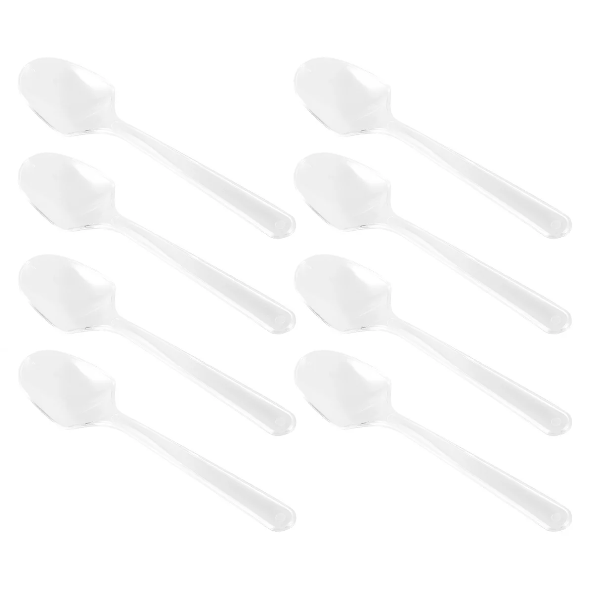 

100 PCS Mini Transparent Spoons Disposable Flatware Spoons for Jelly Ice Cream Dessert Appetizer