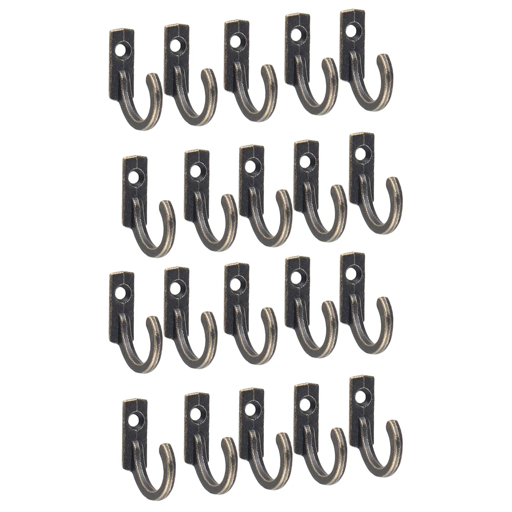 

20Pcs Hooks Zinc Alloy Fashion Creative Vintage Clothes Hooks Wall Organizers for Cabinet