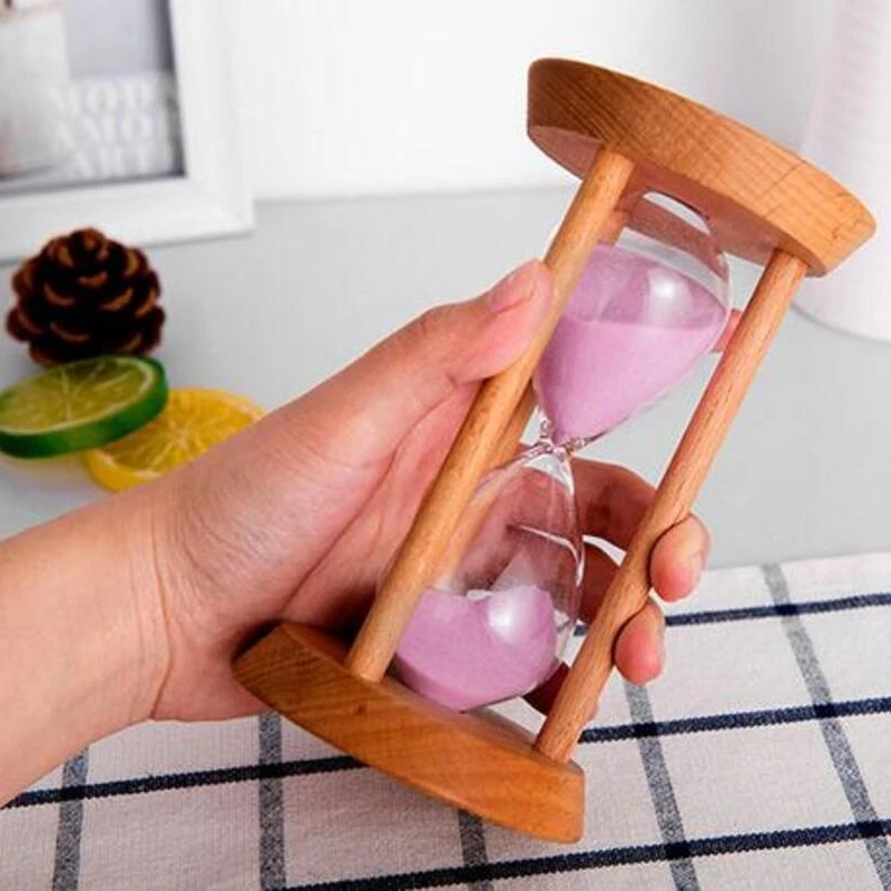 5/10/15/20/30 Minutes New Wooden Hourglass Mini Desktop Deco
