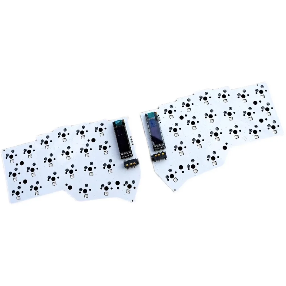 MinorityGeek- VIAL Corne Split Mechanical Keyboard Wired RGB Model Hot swap with screen for Gaming and Programming