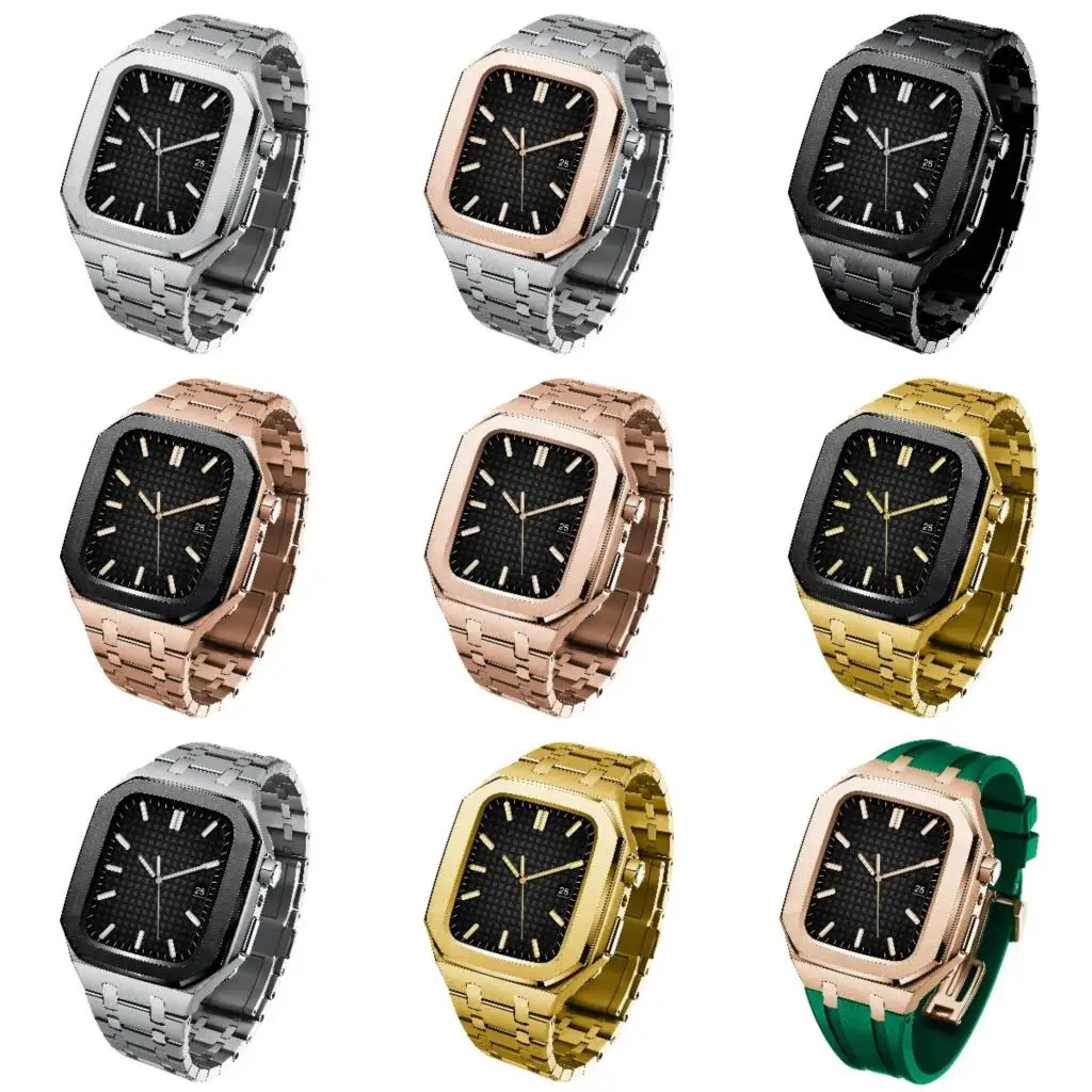 Latest Stainless Steel For Apple Watch Band 44mm 40mm Metal Strap For IWatch Series 6 SE 5 4 42mm 38mm Modification Noble Metal