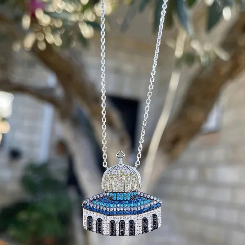 Новое модное и изысканное ожерелье с подвеской в стиле шарфа мечети со стразами