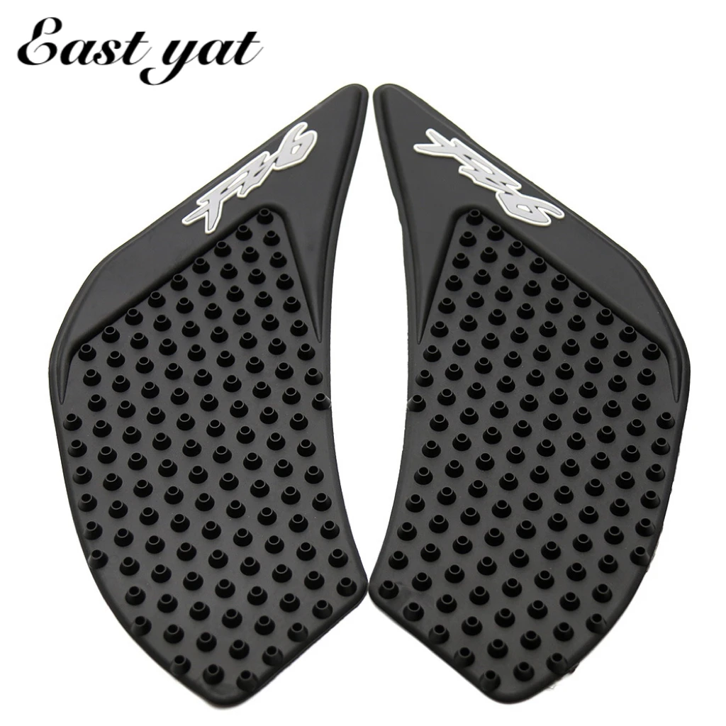 Motorcycle Anti slip Tank Pad 3M Side Gas Knee Grip Traction Protector Sticker For Yamaha YZF-FZ6 YZF FZ6 2006-2010 yzf fz6