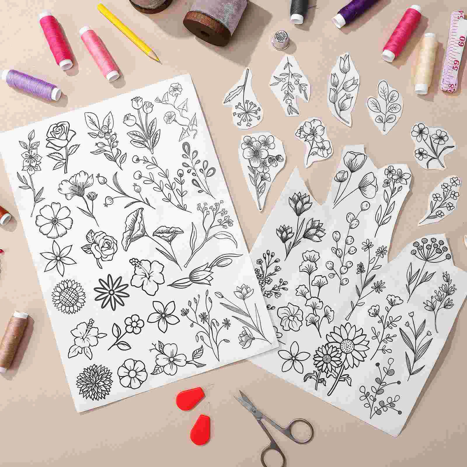 2-листый водорастворимый набор для вышивания тканевая палочка трафарет