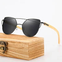 new mens womens bamboo leg polarized sunglasses cats eye dazzle colour film driving glasses trend motorcycle running travel