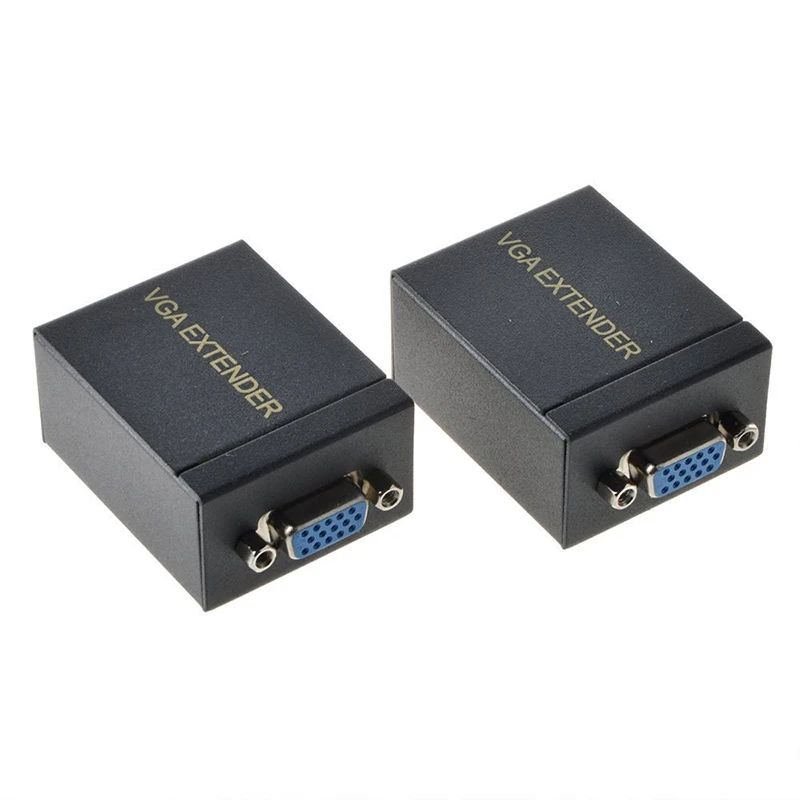 Фото Удлинитель VGA 60M D-Sub 15 Расширение видеосети 1080P VGA Устройство сигнала RJ45 LAN CAT5E/6 Ethernet-адаптер для ПК-проектора №5