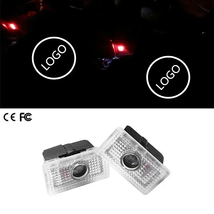 2 шт. светодиодный проектор с логотипом для Tesla Model Y 3 S X ультра-яркий Welcome Light
