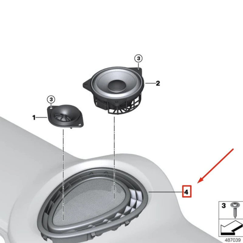 Автомобильная панель крышка на вентиляционное отверстие динамика 64229262803 для BMW