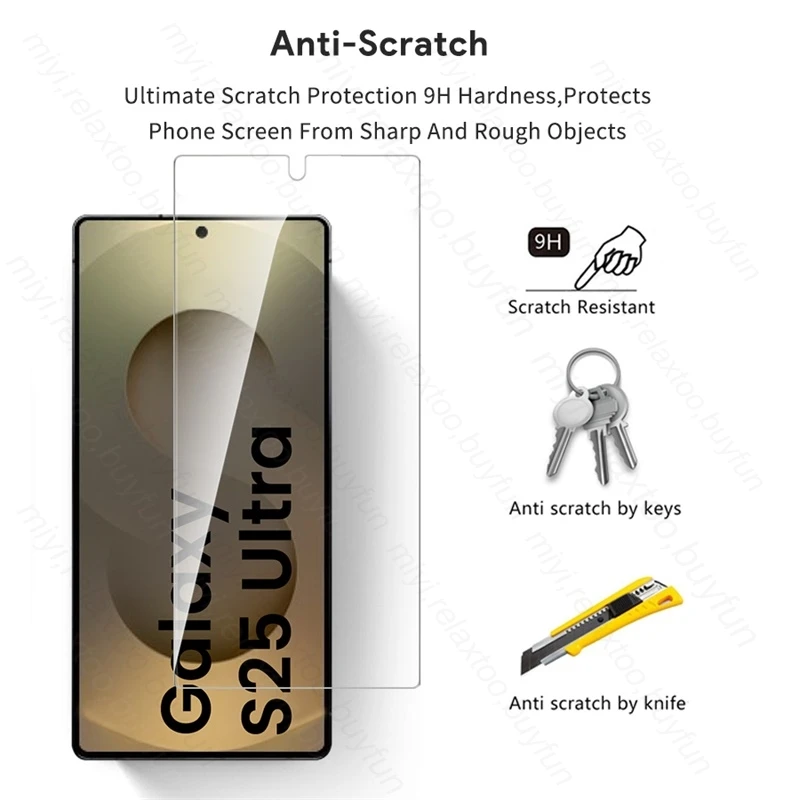 Фото 5-1 шт. закаленное стекло 9H для Samsung Galaxy S25 Ultra Plus 5G 2025 Sumsung S25Ultra S25+ S24 FE S 25 24 Защитная пленка для экрана HD №5