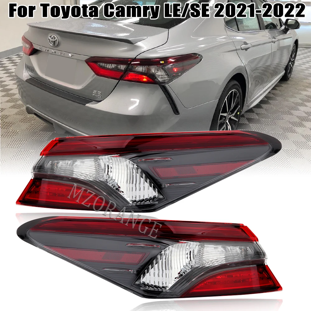 2PCS Halogen Car Rear Tail Lights Out Side For Toyota Camry 2021 2022 LE SE US Version Driving Brake Turn Signal Lamp