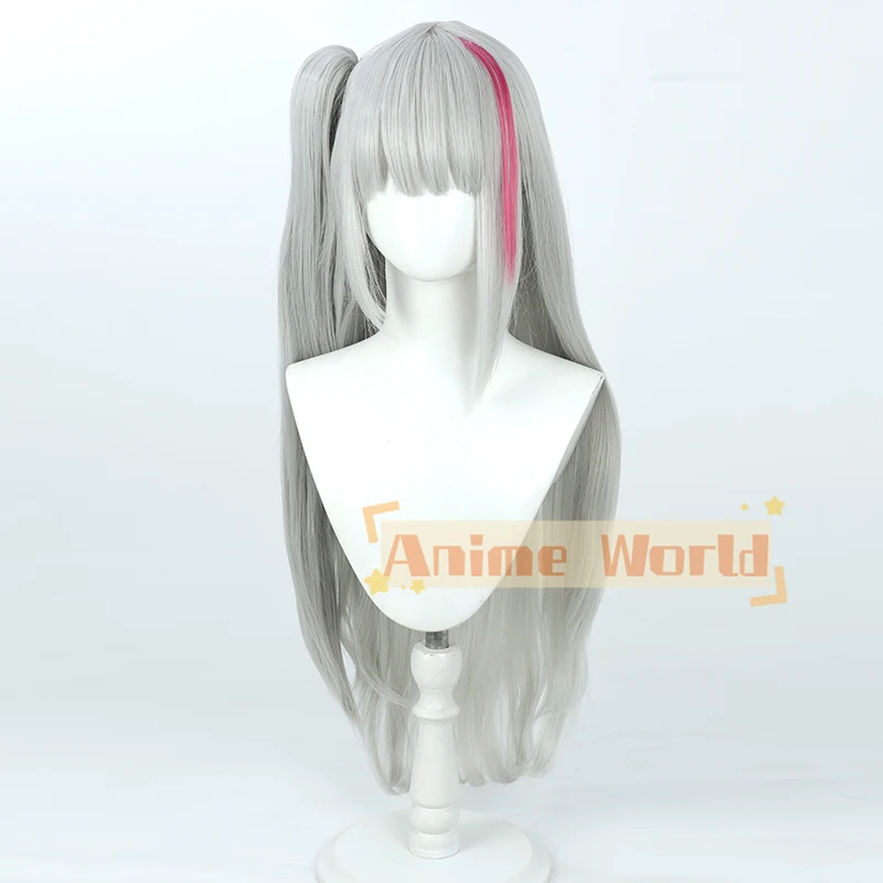 MDR косплей парик для девочек фронтальная линия серый розовый смешанный длинный 70