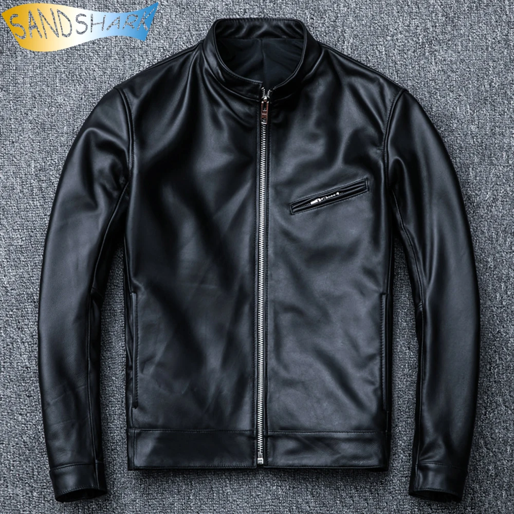 

2022 New Plus Size 4XL Mens Winter 100% Cow Leather Jacket Male Classic Cowhide Overcoats Genuine Leather Jackets High Quality