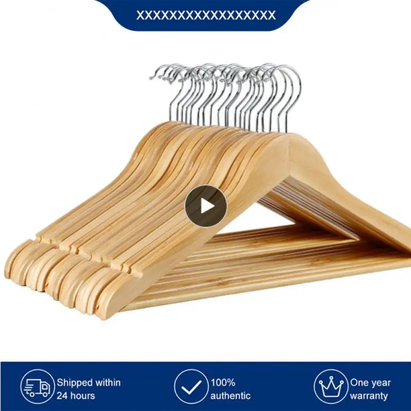 

Solid Wood Coat Hanger Durable Metal Round Hook Adult Hangers No Deformation Drying Holder Household Clothes Shelf Drying Rack