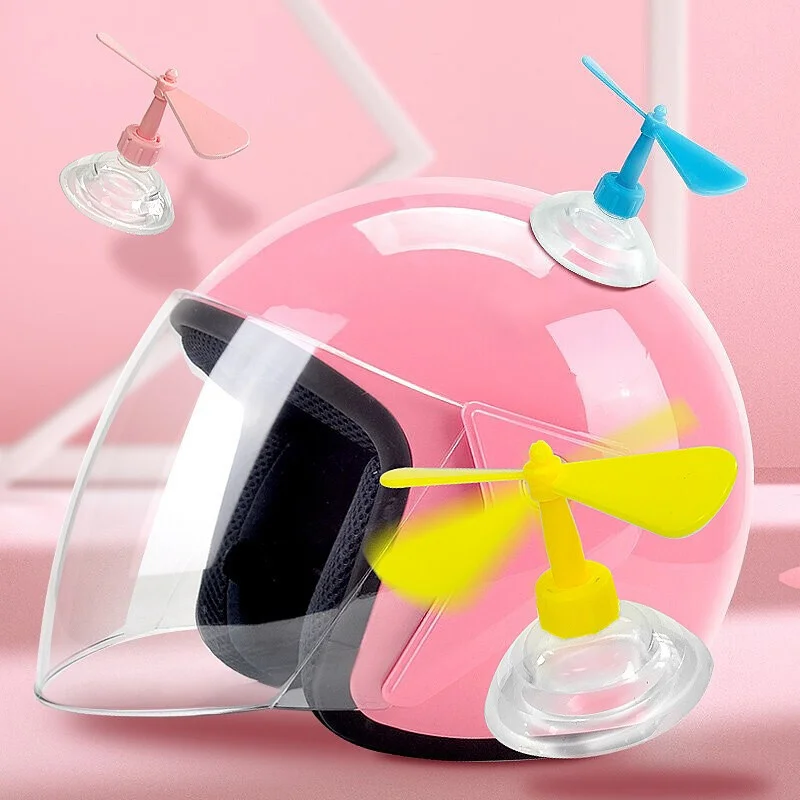 

Motorcycle Helmet Sucker Propeller Rotating Windmill Decoration Cute Head Decoration Motorcycle Accessories