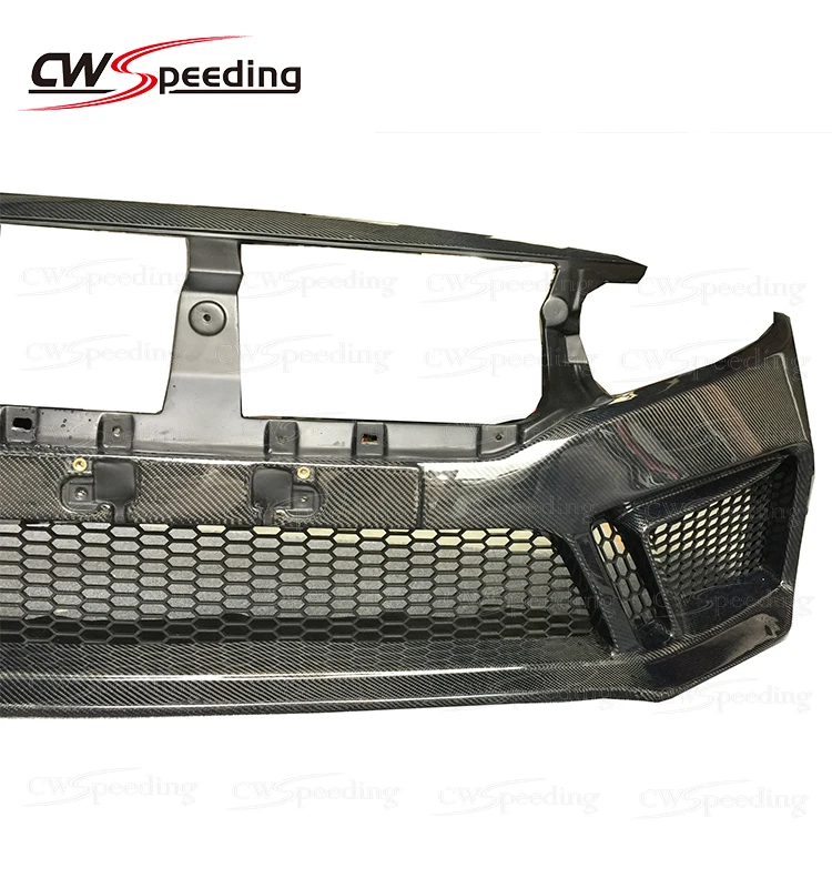 Фото Передний бампер из карбона в стиле CWS CA для Honda Civic 2014-2018 годов выпуска (10-е поколение) №3