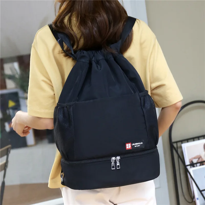 Women's Gym Bags For Men Clothing Rucksack Fitness Accessories Drawstring Basketball Weekend Travel Shoe Pocket Sports Female