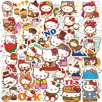 40pcs hello kitty stickers for notebook computer cellphone guitar skateboard journal stickers waterproof self adhesive painting