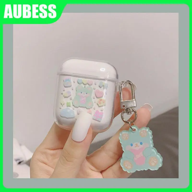 

Чехлы для наушников прозрачные мягкие ТПУ защитные чехлы для наушников портативные легкие чехлы для наушников для Apple 123 милые