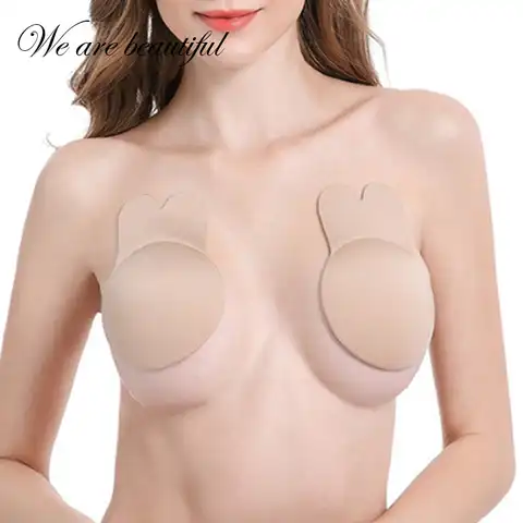 Cross-Border New Breathable Rabbit Chest Lifting Stickers Lifting Nipple Stickers Invisible Silicone Nipple Stickers