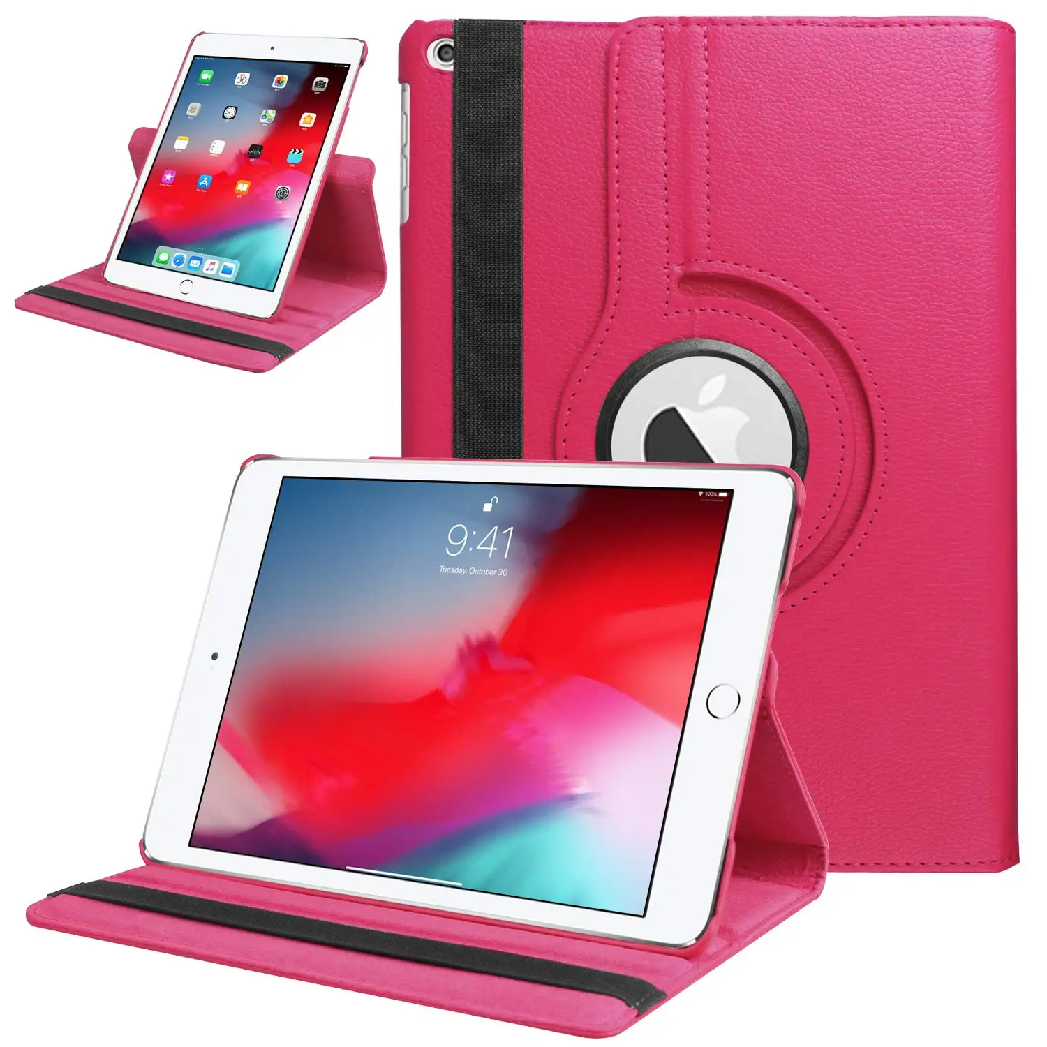 

360 Degree Rotating PU Leather Cover For iPad Air 1 Air 2 5 6 Stand Folding Folio Case For iPad 9.7 2017 2018 A1822 A1823 A1893