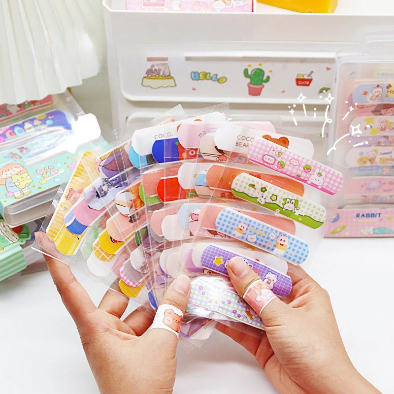 

80 Pcs/box New Cartoon Band Aid Waterproof Hemostasis Adhesive Bandages Kawaii First Aid Foot Heel Sticker Tape Student Supplies