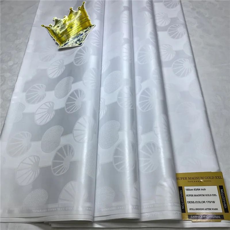 

5 Meter 100% Cotton African Jacquard Basin Dress Fabric Bazin Riche Brode For Men Or Women Clothes Material Wedding Party 4L7252