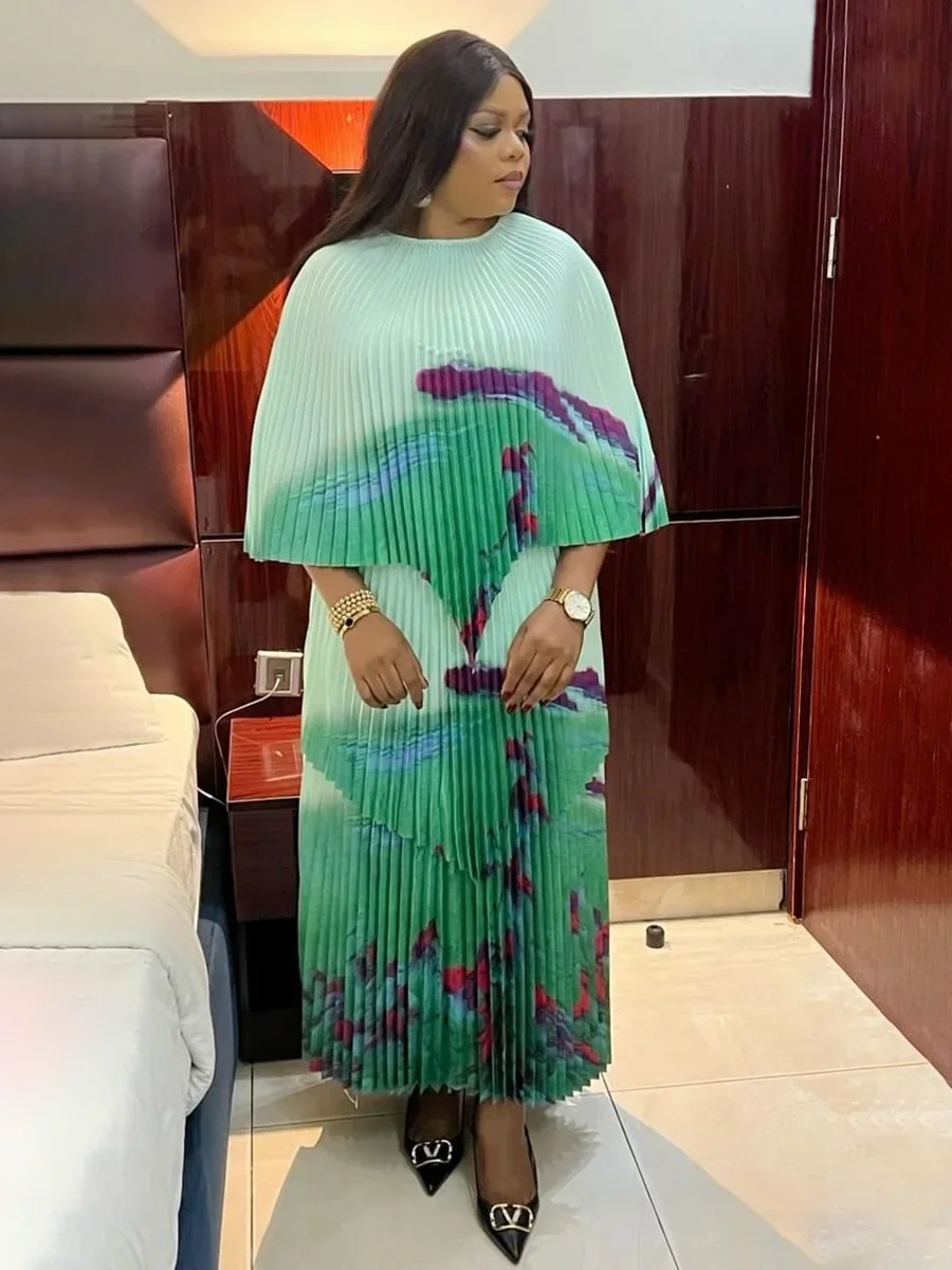 Новинка Осень 2024 костюм EGRM Miyake с постепенным цветом рубашка рукавом летучая мышь