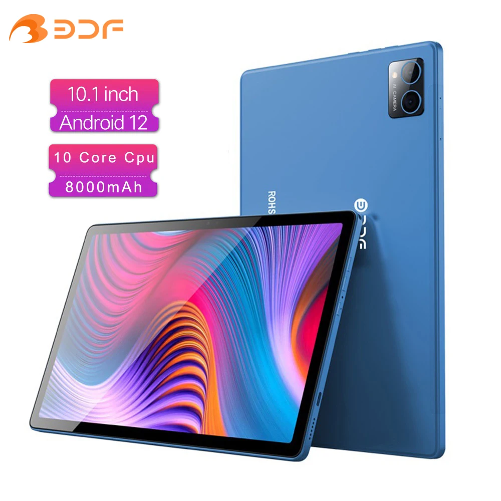 New P60 Pad 10.1 Inch Android 12 Tablet Ten Core 8GB RAM 256GB ROM 4G Network AI Speed-up Tablets PC Google Dual Wifi 8000mAh
