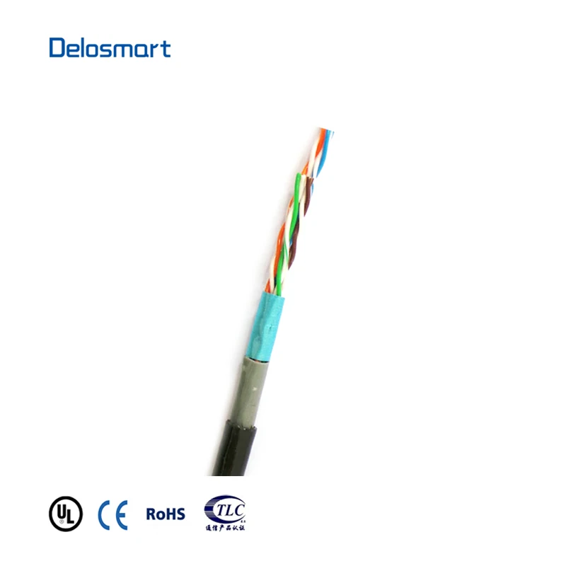 

China supplier Delosmart HSYVYP5e shielded data communication lan cable