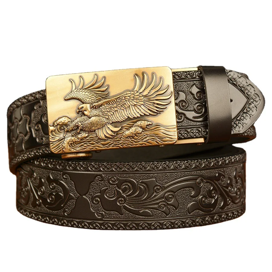 Men's Belt Genuine Leather Male Belts Male Automatic Buckle Casual Luxury Designer Business Men Belt Strap Gift