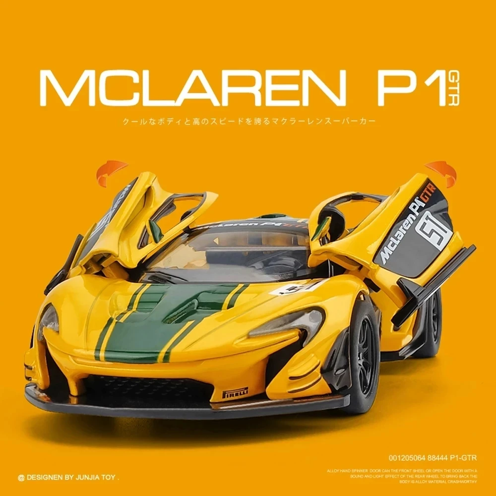 

Skala 1/32 McLaren P1 GTR Senna Supercar Logam Diecast Paduan Mainan Mobil Model Truk Untuk Anak Laki-laki Anak-anak Kendaraan K