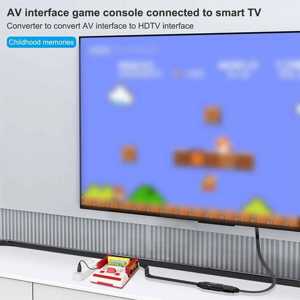 Конвертер совместимый с AV в HDMI 1080p/720p RCA композитный CVBS адаптер видео-аудио