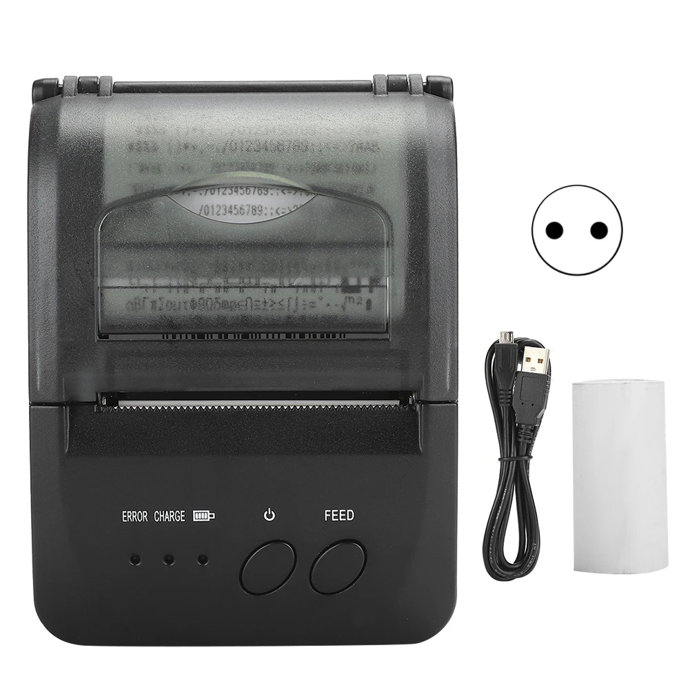 

Thermal Printer Wireless Light Weight for Bluetooth / Linux / Android / IOS (100-240V)(EU Plug )