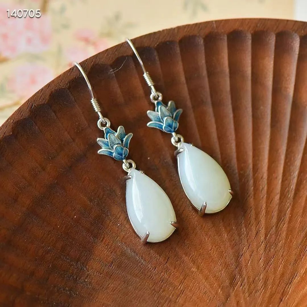 Натуральные 100% настоящие серьги из стерлингового серебра 925 пробы мозаика белый