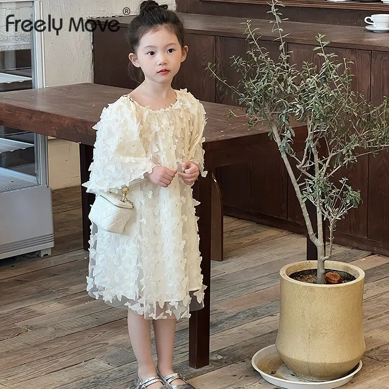 

Girl Newborn Baby Dress Spring Summer Toddler Kids Solid Mesh Lace Half Sleeve Dresses Children's Costumes Clothing