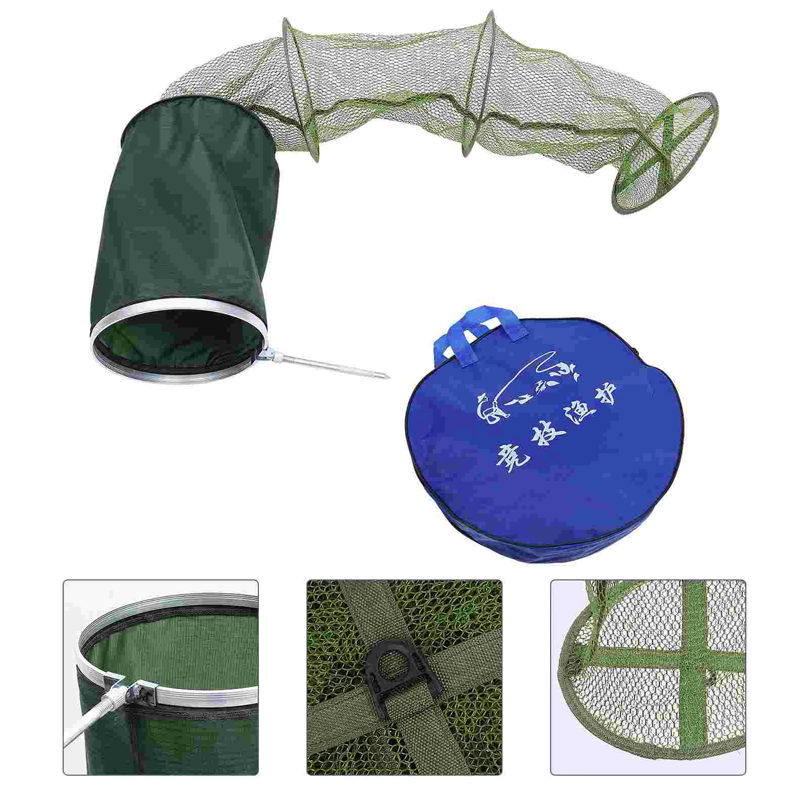 

Fish Protection Fishing Bag Tuck Net Bass Baits Landing Mesh Basket Catch Collapsible Catching Supply Crayfish Container