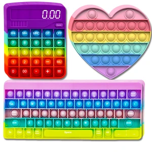 Pop Fidget Toys Antistress Push Bubble Squishy Silicone Calculator
Keyboard 26 Letter Simple Dimple Children Kids Fidget Toys