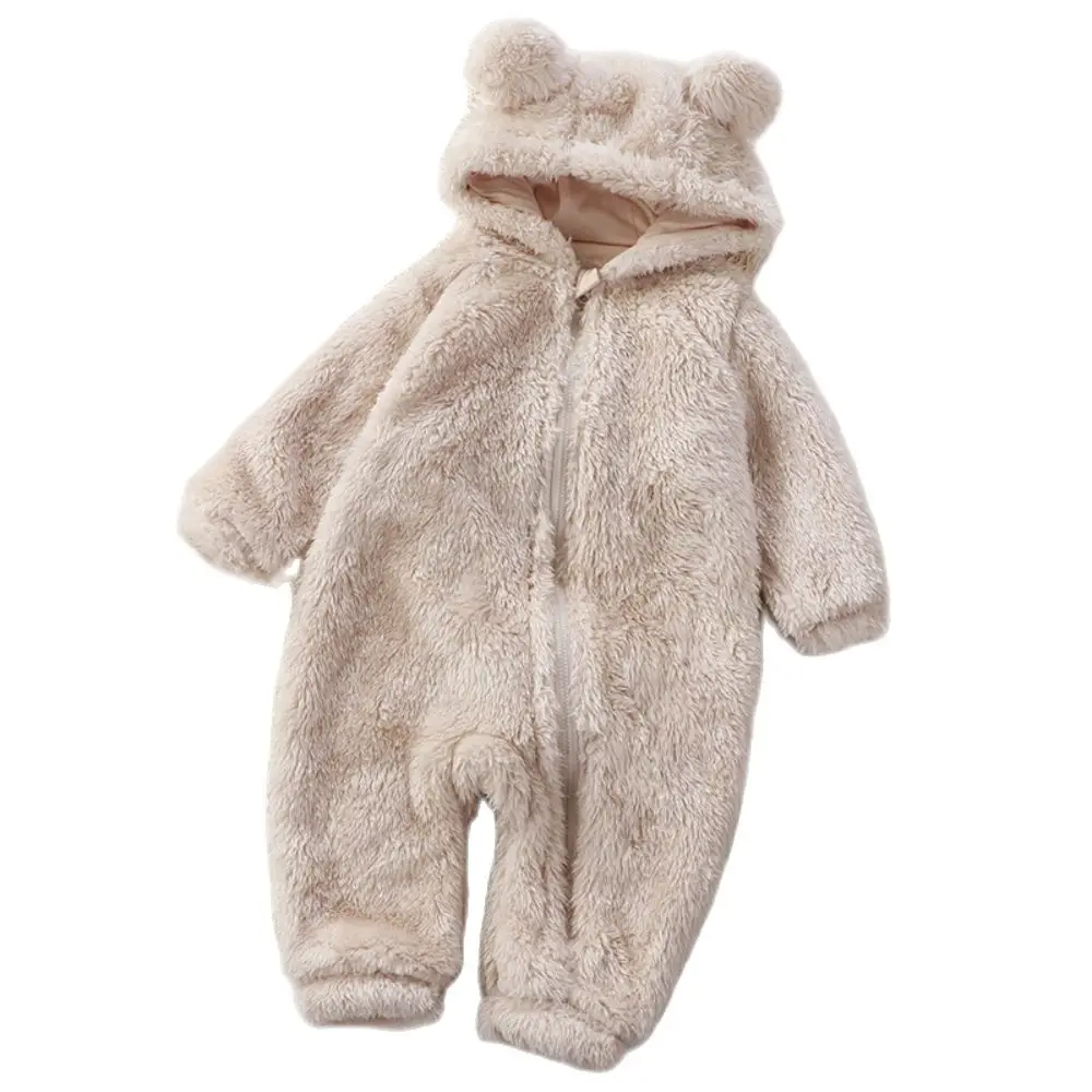 

2023 Baby Girls Boys Winter Clothes Snowsuit Teddy Bear Onesie Outfit Newborn Fleece Jumpsuit Romper Coat Hooded Suit for 0-36M