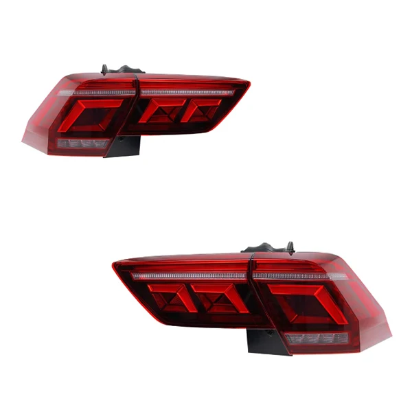 

Для Volkswagen Tiguan 2017-2022 светодиодный задний фонарь в сборе, динамический сигнал поворота DRL, стоп-сигнал, автомобильные аксессуары